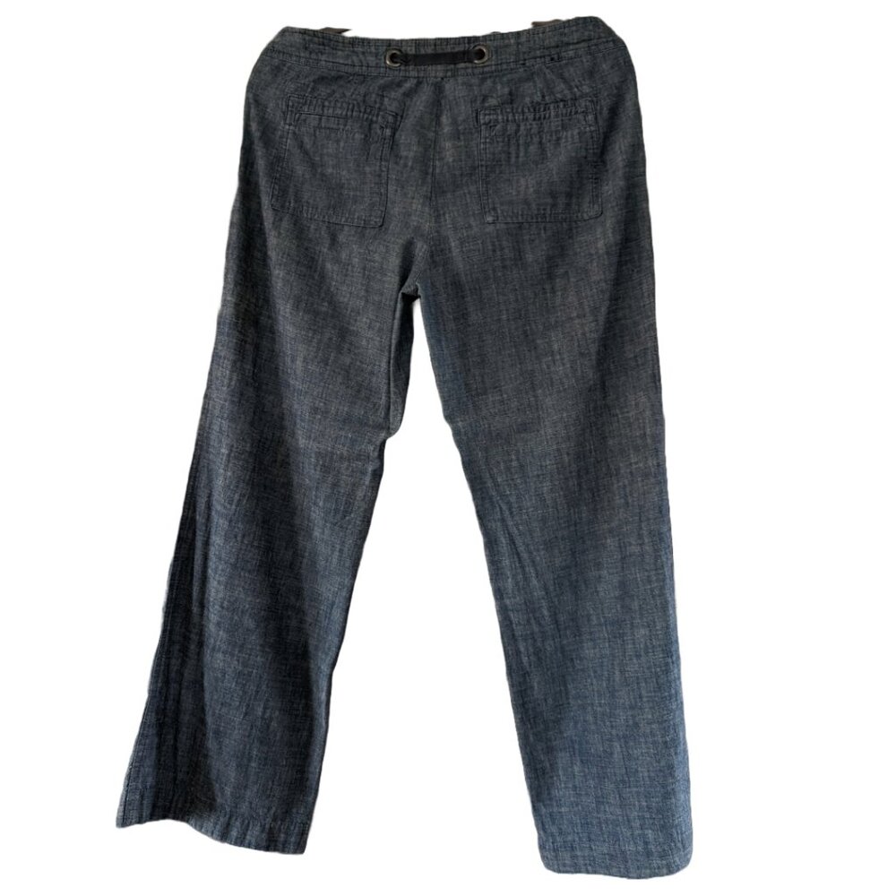 Women's Banana Republic Linen Pants - Soft Denim Color - Sz 10P - Picture 8 of 10